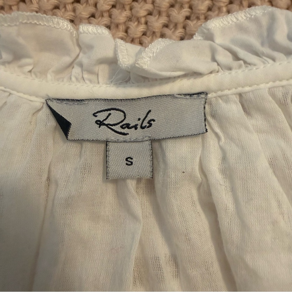 Rails Saylor Eyelet Dress in White * Missing Belt* size Small - Picture 9 of 14